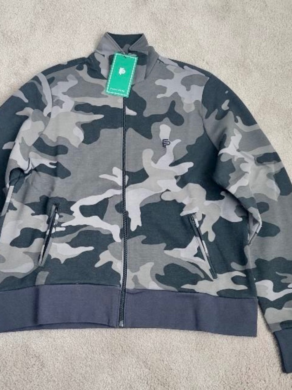 FLINT PARK Women's Court Jacket Size Large Black Camo